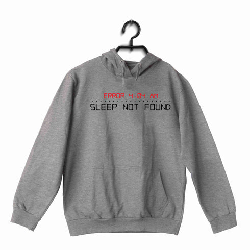NERD GEEK Coding Nerd Engineering SLEEP NOT FOUND ERROR 404 UNISEX HOODIE Sweatshirts
